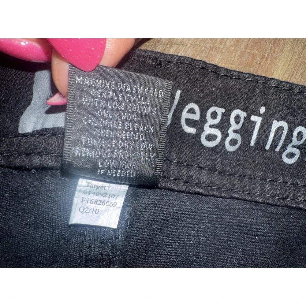 NWT Mossimo Premium Denim Black Mid Rise Skinny Jegging Women’s Size 14 NEW